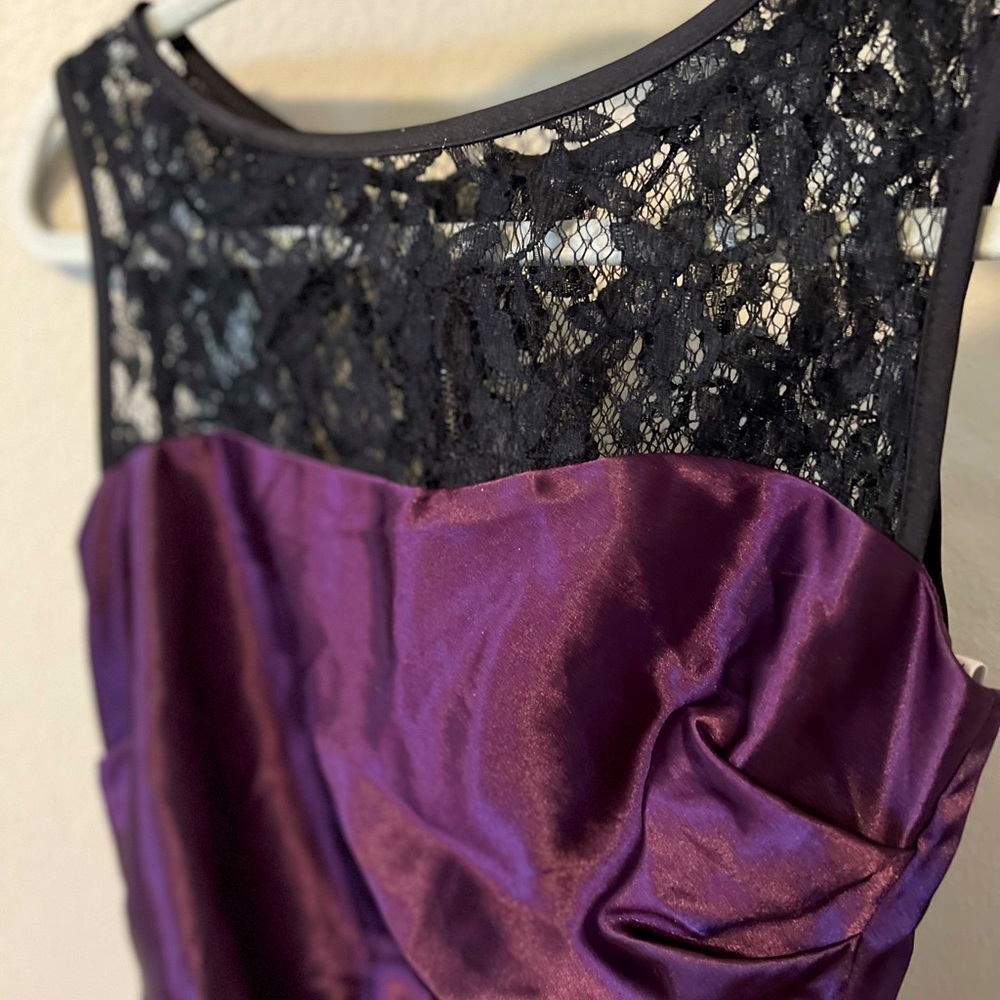 David’s Bridal plum bridesmaid dress